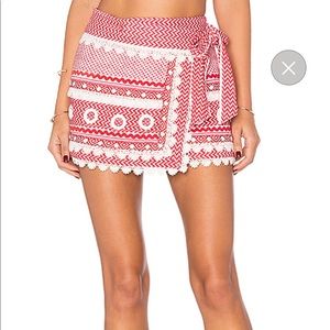 Dodo Bar Or red and cream skirt